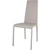 t m c s Tommychairs - Sedia modello Sophie Lux per cucina bar e sala da pranzo, robusta struttura in acciaio imbottita e rivestita in finta pelle colore grigio chiaro