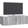vidaXL Mobile Porta TV da Muro Grigio Sonoma 98 x 41 x 30 cm, Salotto, Unità moderna per intrattenimento, Consolle TV rettangolare, Armadietto da parete spazioso e stiloso
