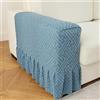 Hearda Jacquard 2 Pz Copri Braccioli, Copribraccioli con Gonna, Universale Copri Divano, Copridivano Elasticizzato, Copri Poltrona con Braccioli per Poltrone, Divano, Braccioli (Blu)