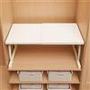 ZGWRYI Mensola Estensibile per Armadio, Scaffale Telescopico Estensibile per Armadio,Ripiano Salvaspazio Cucina,Acciaio Al Carbonio Scaffale Portaoggetti Espandibile(White:L27-42cm,W42cm-H35-50cm)