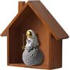 FVPKYUR 25 x 8 x 24 cm a forma di casa Reg-al in legno - Scaffale da parete rustico in legno, piccole mensole a forma di casa, graziose piccole decorazioni per scaffali in legno galleggianti a forma