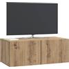 vidaXL Mobile Porta TV da Muro Rovere Artigianale 78,5 x 41 x 30 cm, Salotto, Unità moderna per intrattenimento, Consolle TV rettangolare, Armadietto da parete spazioso e stiloso