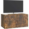 vidaXL Mobile Porta TV da Muro Rovere Fumo 59,5 x 31 x 30 cm, Salotto, Unità moderna per intrattenimento, Consolle TV rettangolare, Armadietto da parete spazioso e stiloso