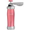 Marcato Sparabiscotti, Siringa per Dolci, Macchina per Biscotti fatti in casa, Accessorio da Pasticceria, in Alluminio Anodizzato, Grandezza Biscotto Regolabile, 20 Trafile Incluse. Colore: Rosa