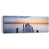 ARTTOR Quadro su Tela Tramonto lago acqua ponte Stampe da Parete 90x30cm Quadri Moderni Soggiorno Camera da Letto Cucina 1 pezzo Piccoli Decorazione Murale Wall Art Canvas Grafica Immagini AB90x30-2508
