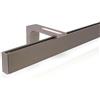 Deco-Raum Asta per tende su misura con binario interno angolare, fissaggio a parete, staffa a parete centrale, binario 8,3 cm, asta per tende, tenda a pannello, binario interno per tende in effetto