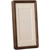 Zoegneer Cornice portafoto in legno massello, elegante finitura in noce e legno naturale, 8 x 15 cm, con apertura passepartout beige, 4 x 11 cm, design minimalista a mortasa e tenone, espositore da