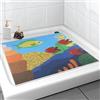 MACUNIN Tappetino doccia antiscivolo, 60x60 cm, tappetino da bagno di sicurezza comfort morbido con fori di drenaggio, asciugatura rapida, stampa digitale