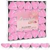 QYEHFCandele a Forma Di Cuore,San Valentino, Candele di tè, Proposta di sposo confessione romantica cena alla luce delle di Valentino,Matrimoni o Anniversari (50PCS rosa-3.2cm)