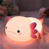 YuanDian Luce Notturna Axolotl, Regalo per Adulti, Adolescenti e Neonati. Decora la Camera dei Bambini con Simpatiche Luci Notturne in Silicone Axolotl, Regalo di Natale e Compleanno per Bambini e