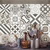RE-COVERTILES - Adesivi Piastrelle Cucina Bagno Mattonelle adesive in PVC Impermeabili Antigraffio Stickers Decorazione Parete Cementine Peel and Stick - Modello 36 Pz 10x10 cm PS00150 Made in Italy