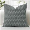 JOTOM Federe per Cuscino in Velluto a Coste Morbido 50x50 cm Federe per Cuscino con Texture a Bolle 3D per Divano, Camera da Letto, Decorazione della Casa (Grigio)