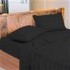 NARCISO - Lenzuola Matrimoniali 100% Cotone Made in Italy, Completo Letto Matrimoniale Composto da 1 Lenzuolo Sotto con Angoli 180x200, 1 Lenzuolo Sopra 240x290, 2 Federe Cuscini 50x80cm (Nero)