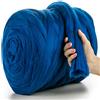 MeriWoolArt® 100% Merino Lana XXL Filato Grosso 4-5cm, Spesso Soffice, Feltro Ad Ago, Infeltrire, Bagnato, Fai Da Te Coperta Grossa