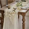 WAITER TREE Runner da Tavolo Boho Garza Beige 90 x 400 cm（2 pezzi）Runner Tavola | WAITER TREE Runner Tavola Decorazione per ristoranti matrimoni Baby Shower feste ricorrenze Natale e Capodanno