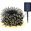 JORETLE Catena di luci solari per esterni, 22 m, 200 LED, per esterni, con 8 modalità, 1200 mHA resistente alle intemperie, per giardino, balcone, Natale, Halloween e terrazze