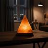 LANDSTER Lampada di sale dell'Himalaya in cristallo di sale, a forma di cuore, ovale, a forma di angelo, naturale, fatta a mano, decorazione per la casa dalla gamma di sale pakistan (piramide)
