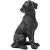 Tissting Statua Cane Resina Decorativa - Adorabile Figura Cane Impermeabile per Interni ed Esterni, 370g/13.05oz, Dettagli Realistici per Soggiorno Camera da Letto (Nera)