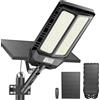 Adewalk 1500W Lampione Solare Led Esterno con Telecomando, IP66 Impermeabile Lampada Stradale Solare con Sensore di Movimento, 6500K Super Bright Lampioni da Giardino Esterno Solari per Garage Strada