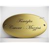 LenCon Incisioni Targa per Porta in Ottone Satinato 13x7,5 cm - Targhetta Personalizzata per Casa, Ufficio e Albergo - Ideale per Inserimento Codice CIN e CIR Obbligatorio - Design Elegante e Resistente