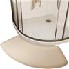 AYWTIUN Tappeto doccia curvo Tappetino for porta del bagno curvo, tappetino assorbente doccia, piedi WC e ispessito(Khaki)