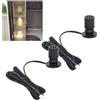Topiky Mini Faretto a LED da 2 Pezzi, Mini Faretto con Dimmer, Mini Faretto per Esposizione di Gioielli, Lampada da Parete Dimmerabile per Esposizione di Gioielli, Armadietto (Luce