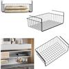 Froadp Set da 2 cestelli sottoscaffale - Organizer da armadio in metallo nero - Montaggio senza attrezzi - Ideale per cucina, dispensa, bagno, ufficio, armadio - Design aperto per la ventilazione