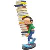 Plastoy Gaston Lagaffe - Personaggio Gaston con pila di libri