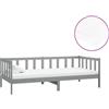 vidaXL Letto da giorno con materasso 90x200 cm grigio in legno di pino massiccio