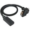 SYSTEM-S Cavo USB 3.1 Gen 2 100W 30 cm da spina di tipo C a presa con angolo di avvitamento