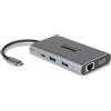 Hamlet HDKC-PD400V replicatore di porte e docking station per laptop Cablato USB 3.2 Gen 1 (3.1 Gen 1) Type-C Grigio