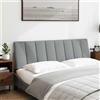 vidaXL Cuscino per testiera "Hanko" grigio chiaro 160 cm in tessuto