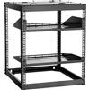 StarTech Rack di rete a telaio aperto 12U - Rack per server a 4 montanti - Profondità 585 mm - Montaggio a parete o su piedistallo - Ripiani ventilati - Accessori di montaggio inclusi - Per dispositivi di rete e AV