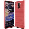 Cruzerlite Custodia per Nokia 7 Plus Custodia, Carbon Fiber Shock Absorption Slim Cover for Nokia 7 Plus (Red)