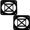 Aerzetix Set di 4 Griglie per Ventola 30x30 mm in plastica Colore Nero