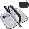 Lacdo Borse Accessori Organizer Elettronici Cavi da Viaggio Custodia per Caricabatterie, Mouse, Cavo, Telefono, Chiavetta USB, Scheda SD, Power Bank Borsa Piccola, Nero