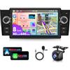 VECHTEL 4G 64G VECHTEL 7Autoradio Bluetooth per FIAT Punto 2005-2009/Linea 2007-2011 Carplay Android Auto Wireless,Android 15,DSP EQ,Wifi GPS Navi,Mirror link,RDS/FM Radio con Retrocamera AHD
