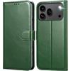 Leacckl Cover per Honor 600/600 Pro 5G, Custodia a portafoglio in Pelle PU Premium [Magnetica a Scatto] [Funzione Stand], Verde