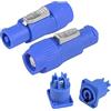YACSEJAO 3 Pin AC Powercon Connettori YACSEJAO 2Pack 250V 20A Nac3mpa Blocco PowerCon Neutrik Connettori per palco Luce LED Schermo Bianco Connettore (INGRESSO)