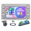 Rimoody 6G+128G 8 Core Android Autoradio per Ford Focus C-Max S-Max Kuga Fiesta Transit Fusion Mondeo Galaxy Connect Wireless Carplay Android Auto 7 Pollici Autoradio GPS Navi WiFi Bluetooth FM/RDS/DSP EQ/SWC