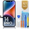 bokman Schermo per iPhone 14 Pro Nero, 6.1'' FHD Display e Sostituzione Touch Screen (True Tone Programmabile, Face ID)