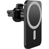Head Case Designs Supporto Auto Magnetico, Caricatore Wireless 15W Compatibile con MagSafe iPhone And Android Qi Devices (Nero)