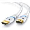 CSL-Computer 5m - Cavo HDMI 4k 60Hz HDR - HDMI 2.0 a b - 4K 3D UHD 1080p 3D HFR Ethernet - Full HD 1080p Arc e CEC - Compatibile con HDMI 2.0/1.4, Blu-ray/PS4/PS5/Xbox Series X/Switch - 5 metri bianco