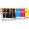 akaca PGI-580 CLI-581 XXL (Confezione da 15) cartucce Compatibili con Canon 580 581XXL, per Pixma TR7550 TR8550 TS6150 TS6151 TS8150 TS8151 TS8152 TS9150 TS9155