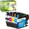 Jettruemedia LC427 Cartucce d'inchiostro Compatibili con Cartuccia Brother LC 427 LC-427 per Brother MFC-J5955DW MFC-J6955DW MFC-J6957DW MFC-J6959DW HL-J6010DW (1 Nero /1 Ciano /1 Giallo /1 Magenta)