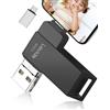 Levida Chiavetta USB 512gb per Phone,Levida Pen Drive Penna USB 3.0 Pendrive 4 in 1 Photostick Chiave USB Type C con iOS,Android,Tipo C Porta/Smartphone, Computer, Laptop, PC,Nero