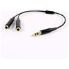 Ruilogod 3,5 mm Dual femmina a maschio cavo audio adattatore 22 cm 9 lungo