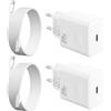 KenSera 2-Pack 25W Caricatore per iPhone 14/14 Pro/14 Pro Max/14 Plus/13/13 Pro/12/11/8/XS/XR/X/SE/iPad, [Certificato MFi Apple] Caricabatterie Rapido Spina USB C Alimentatore con Cavo USB C a Lightning