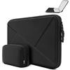 TECOOL Custodia PC Portatil 13 Pollici, Custodia Antiurto per MacBook Air 13 M2 M1 2022 2020-2018, MacBook Pro 13 M2 M1 2022-2016, Surface Pro 9/8/7-3/X, XPS 13 con Protezione EVA Sleeve, Nero