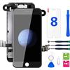 Hoonyer Schermo per iPhone 8 Nero 4,7 LCD Touch Screen Completo su Telaio con Strumenti di Riparazione Fotocamera Frontale Sensore di Prossimità Altoparlante e Schermo Protettivo Tutto Assemblato